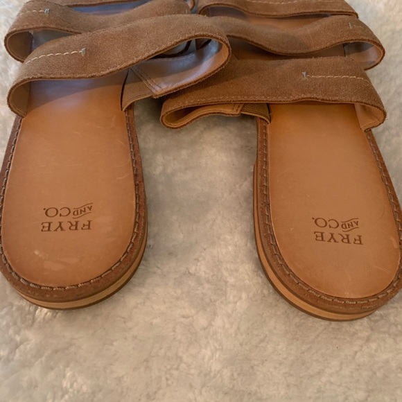 Frye and Co Evie Three Band Slides - Picture 3 of 6